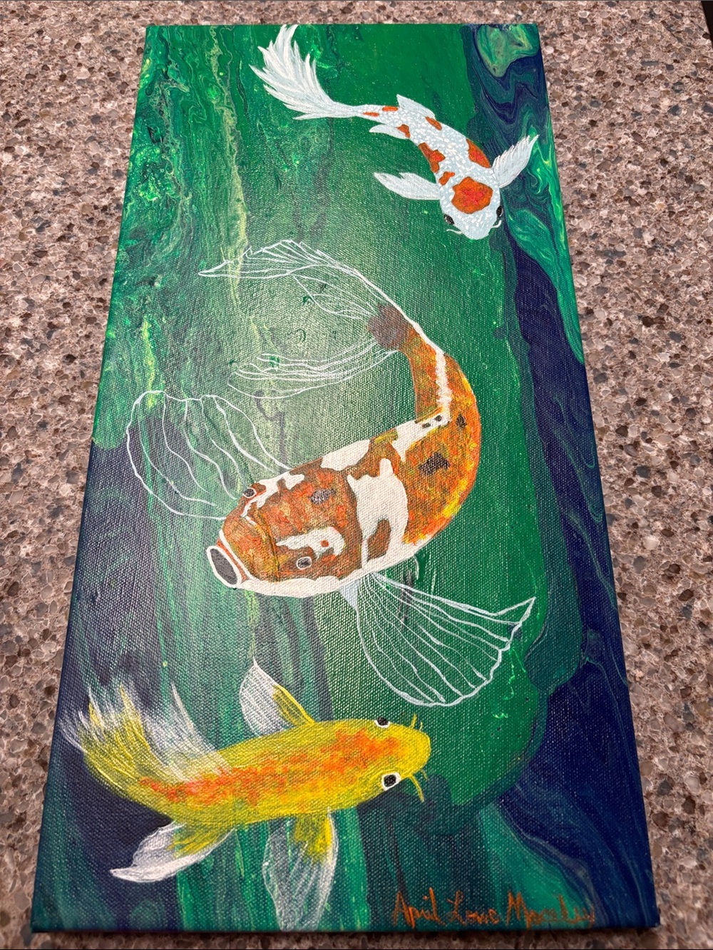 “Koi” original acrylic painting